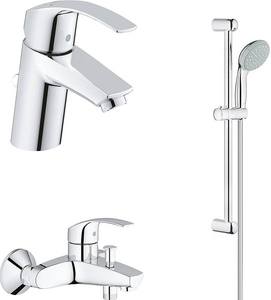 Комплект смесителей для ванной комнаты Grohe Eurosmart 124446 с душевым гарнитуром, хром