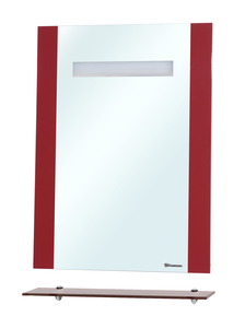Bellezza Берта-90 зеркало с полкой  красное  (внутр. подсветка)