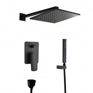 Черный душевой комплект Feramolli CUBE BL709-12