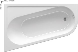 Акриловая ванна Chrome 170х105