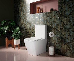 Напольный пристенный унитаз Ceramica Nova Cubic CN1803