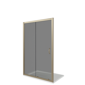 Душевая дверь Good Door Jazze WTW-140-B-BR, цвет профиля бронза, цвет стекла тонированное, 140x185
