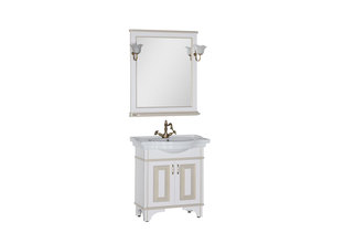 Комплект мебели для ванной Aquanet Валенса 80 белый краколет/золото