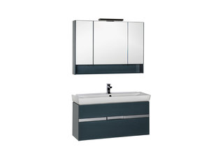 Комплект мебели для ванной Aquanet Виго 120 сине-серый