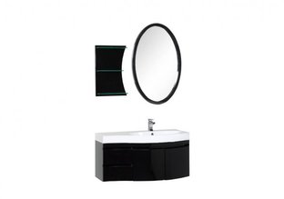 Комплект мебели для ванной Aquanet Опера 115 R черный (2 дверцы 2 ящика)
