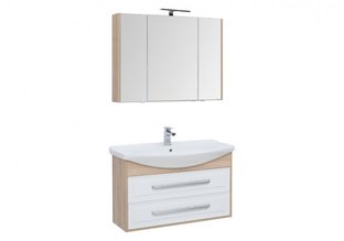 Комплект мебели для ванной Aquanet Остин 105 дуб сонома/белый