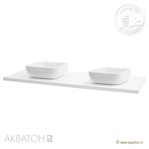 Столешница Акватон 140 (60+20+60) для двух раковин