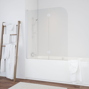 Шторка на ванну Vegas-Glass  E2V 120 01 01 L стекло прозрачное, профиль белый