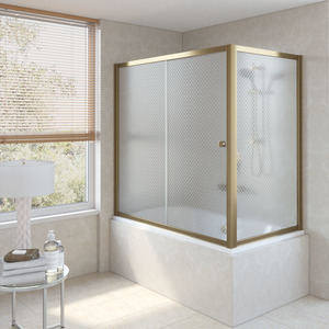 Шторка на ванну Vegas-Glass ZV+ZVF 150*75 05 R04  стекло ретро, профиль бронза