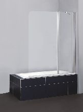 Шторка для ванны Belbagno SELA-V-11-120/140-C-Cr прозрачное