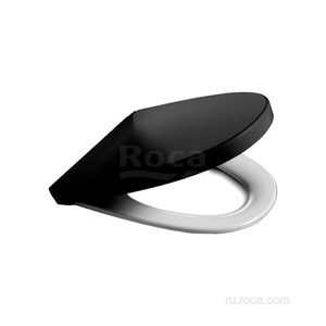 Сиденье для унитаза Roca Victoria Nord Soft Close Black Edition ZRU9302627 с микролифтом, петли хром