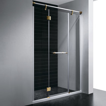 Душевая дверь RGW VI-02, цвет профиля белый-золото, цвет стекла прозрачное, 130x195