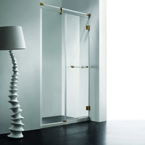 Душевая дверь RGW VI-01, цвет профиля белый-золото, цвет стекла прозрачное, 100x195
