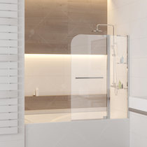 Шторка на ванну RGW SC-04, профиль хром, стекло прозрачное 110x150 (03110411-11)