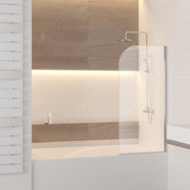Шторка на ванну RGW SC-05, профиль хром, стекло прозрачное 80x150 (03110508-11)