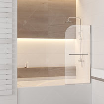 Шторка на ванну RGW SC-06, профиль хром, стекло прозрачное 80x150 (03110608-11)