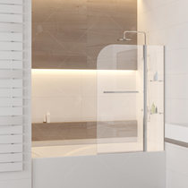 Шторка на ванну RGW SC-08, профиль хром, стекло прозрачное 100x150 (03110810-11)