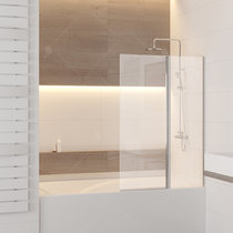 Шторка на ванну RGW SC-11, профиль хром, стекло прозрачное 100x140 (03111110-11)