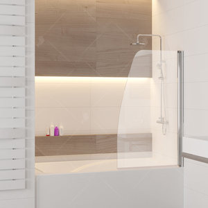 Шторка на ванну RGW SC-36, профиль хром, стекло прозрачное 70x150 (01113607-11)