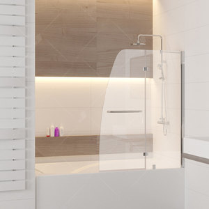 Шторка на ванну RGW SC-13, профиль хром, стекло прозрачное 110x150 (01111311-11)
