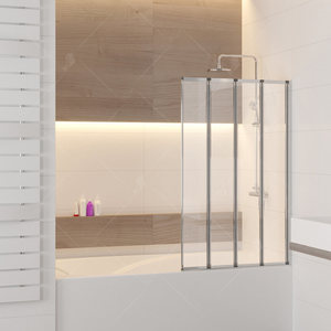 Шторка на ванну RGW SC-23, профиль хром, стекло прозрачное 100x150 (03112310-11)