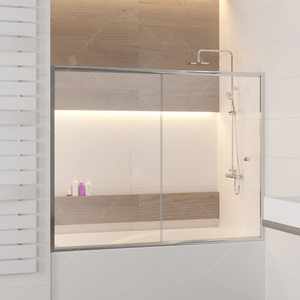 Шторка на ванну RGW SC-42, профиль хром, стекло прозрачное 170x150 (04114217-11)