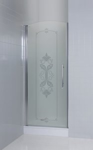 Душевая дверь Cezares GIUBILEO-B-11-90-CP-Br-R стекло прозрачное с узором, профиль бронза
