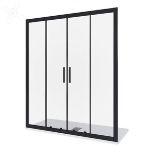Душевая дверь Good Door COFE WTW-170-C-B, цвет профиля черный, цвет стекла прозрачное, 170x190