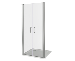 Душевая дверь Good Door Mokka SD-80-C-WE, цвет профиля хром, цвет стекла прозрачное, 80x185