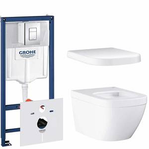 Комплект Grohe Euro Ceramic NW0016-1 подвесной унитаз + инсталляция + сиденье