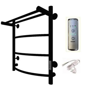 Электрический полотенцесушитель Тругор Пэк сп 5 П ВГП черный универсальный 60х50