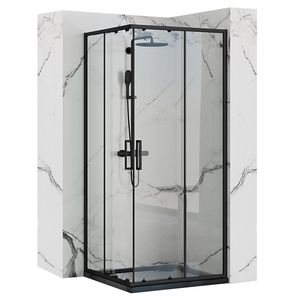 Душевой уголок Rea Punto Black 90x90