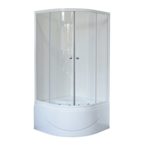 Душевой уголок Royal Bath RB 100ВK-T 100x100x200 профиль белый стекло прозрачное