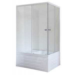 Душевой уголок Royal Bath RB 8100ВP-T 100x80x200 профиль белый стекло прозрачное