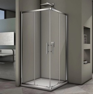 Душевой угол Veconi RV-29 90x90x190 стекло прозрачное профиль хром (RV29-90K-01-19C3)