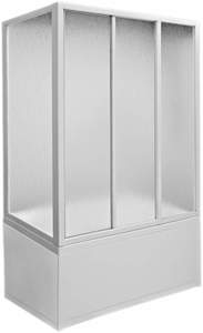 Шторка для ванны Bas 120 см 3 створчатая стекло (Кэмерон)