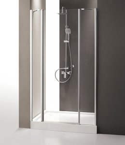 Душевая дверь Cezares TRIUMPH-B-13-100+60/40-C-Cr-R стекло прозрачное, профиль хром