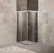 Душевой уголок Belbagno UNIQUE-A-2-75/90-C-Cr (750-900)x(750-900)x1900 стекло прозрачное