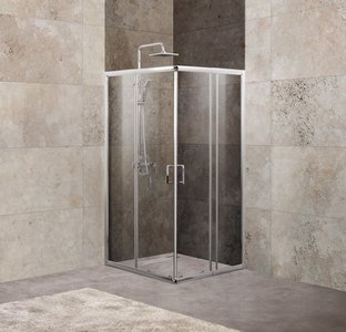 Душевой уголок Belbagno UNIQUE-A-2-85/100-C-Cr (850-1000)x(850-1000)x1900 стекло прозрачное