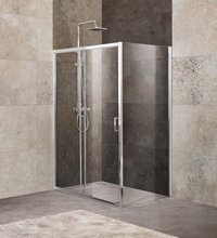 Душевой уголок Belbagno UNIQUE-AH-1-100/115-100-C-Cr (1000-1150)x1000x1900 стекло прозрачное