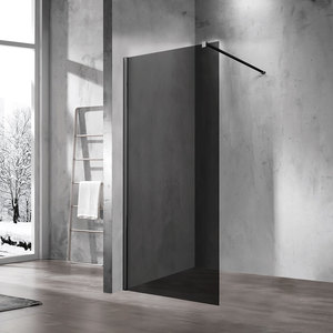 Неподвижная перегородка Vincea 90x200 VSW-1H900CGB профиль черный стекло тонированное