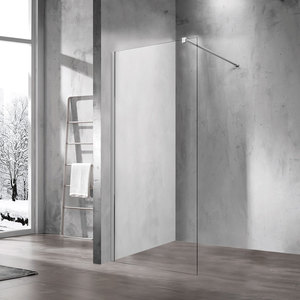 Неподвижная перегородка Vincea 120x200 VSW-1H120CL профиль хром стекло прозрачное