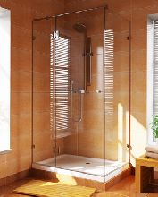 Душевой уголок UnitGlass CELESTA GS-DG 110x110x200 профиль хром стекло прозрачное