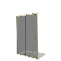 Душевая дверь Good Door Jazze WTW-120-C-G, цвет профиля золото, цвет стекла прозрачное, 120x185