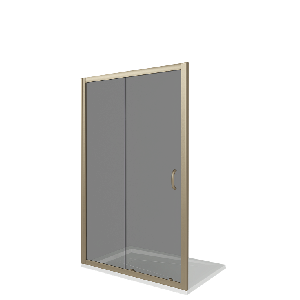 Душевая дверь Good Door Jazze WTW-130-C-G, цвет профиля золото, цвет стекла прозрачное, 130x185