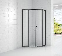 Душевой уголок Cezares ECO-O-R-2-90-C-NERO 90x90 профиль черный