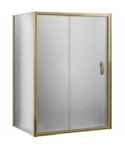 Душевой уголок Good Door JAZZE WTW-130-G-BR + SP-80-G-BR 130x80x185  стекло матовое профиль бронза