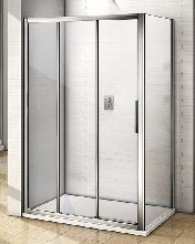 Душевой уголок Good Door ORION WTW-100-C-CH + SP-90 -C-CH 100x90x185  стекло прозрачное