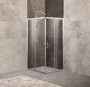 Душевой уголок Belbagno UNIQUE-A-2-85/100-C-Cr (850-1000)x(850-1000)x1900 стекло прозрачное