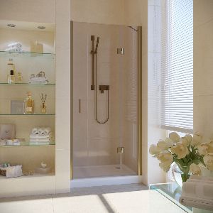 Душевая дверь Vegas-glass AFP LUX 110 05 05 R 110см  стекло тонированное профиль бронза